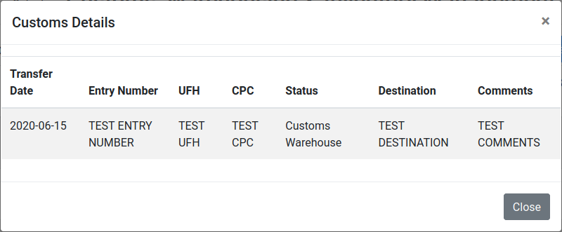 Customs Form