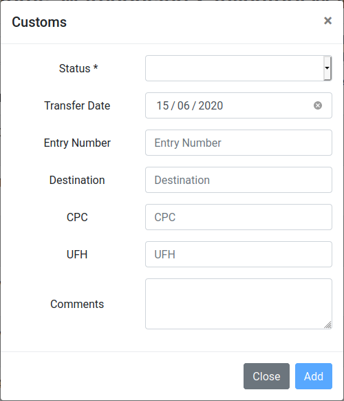 Customs Form